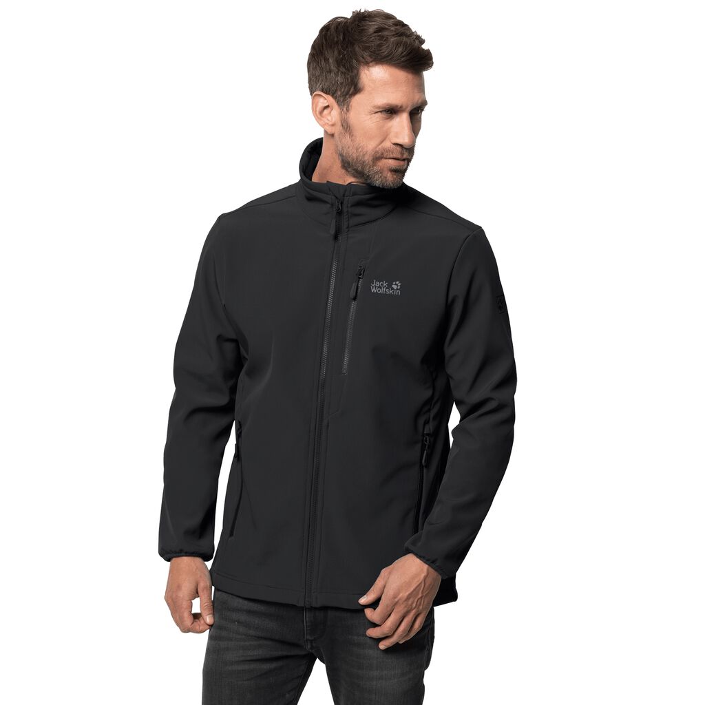 Jack Wolfskin WHIRLWIND softshell μπουφαν ανδρικα μαυρα | GR4299456